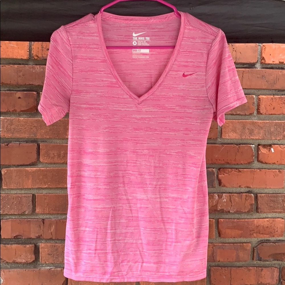 Pink nike dry fit shirt